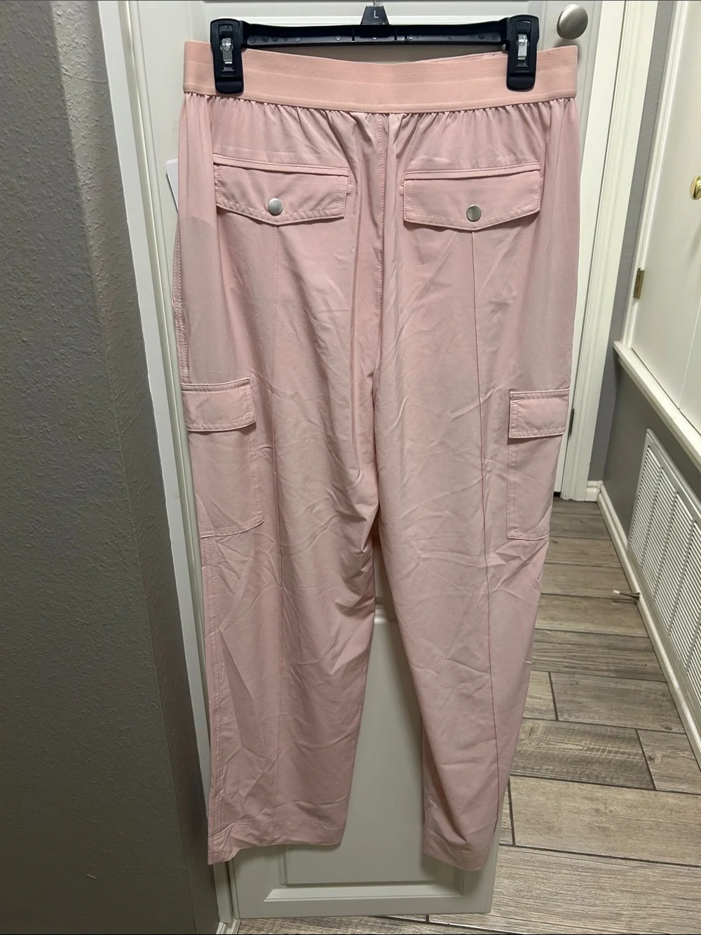 Athleta NWT Vienna Cargo PANTS Pink High Rise Straight-Leg Trousers Size 10